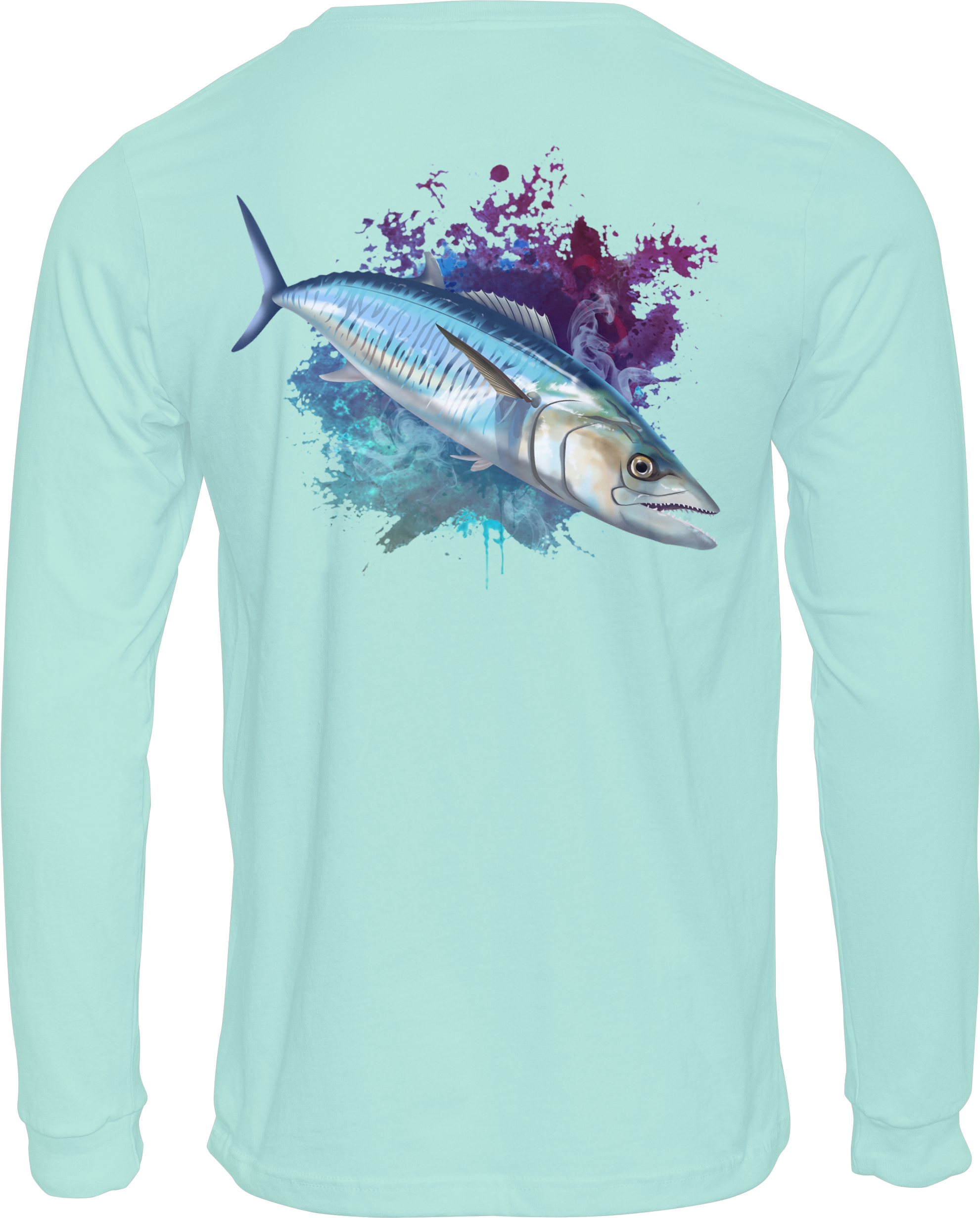 Spanish Mackerel / Kan3ad - Long Sleeve Fishing T-shirt